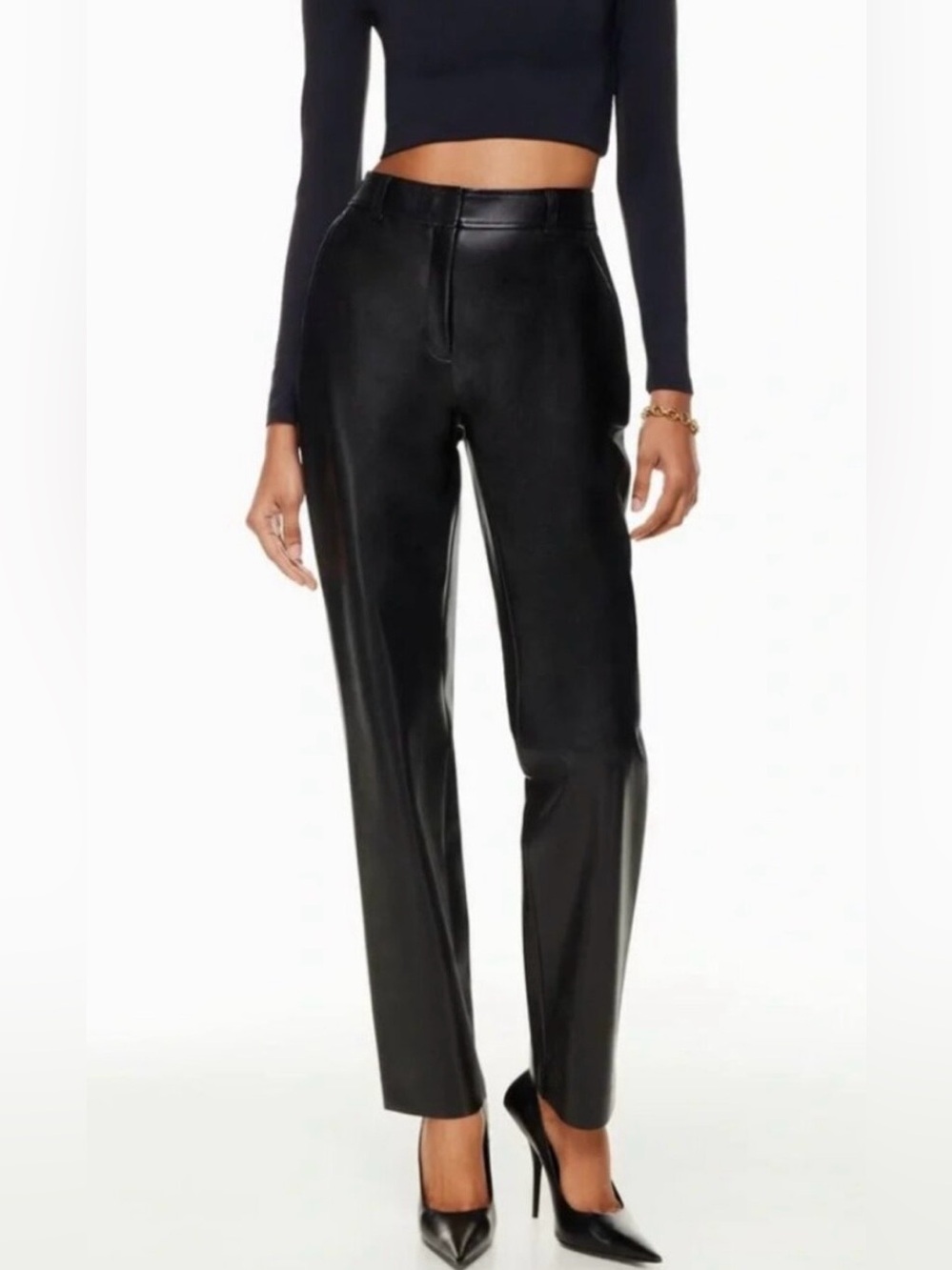 Aritzia Babaton Command High Waisted Vegan Leather Pants